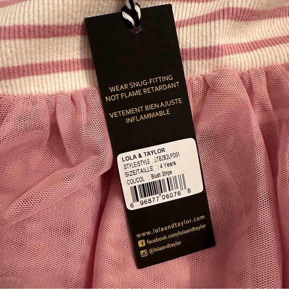 NWT Lola & Taylor Blush Stripe Parker Dress - Picture 5 of 5